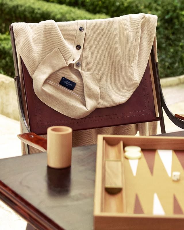 Wovynair Knit Polo in camel merino