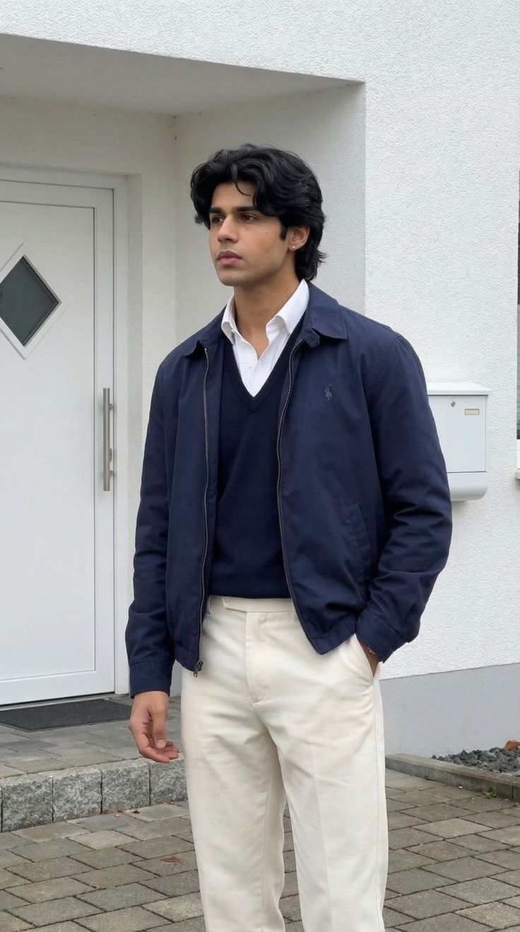 Wovynair V-Neck Vest in navy